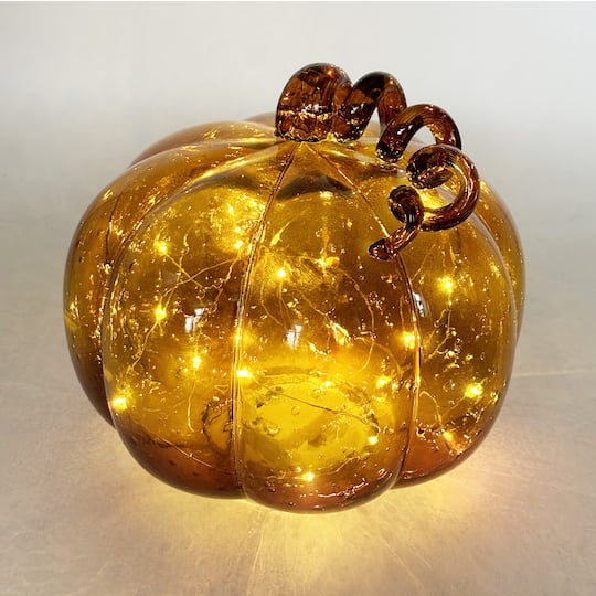 6.5" LED Glass Pumpkin Décor by Ashland®